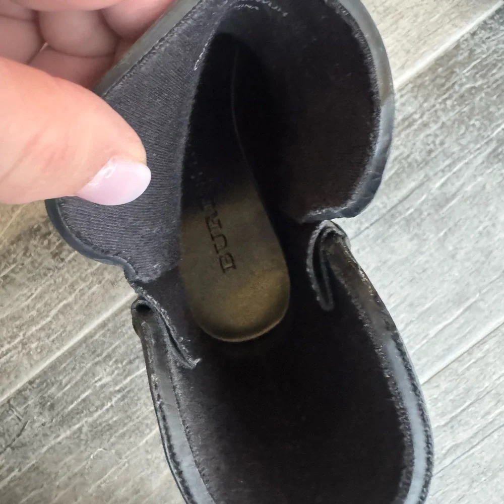 Burberry Black Short Rain Boots with Buckle Detail